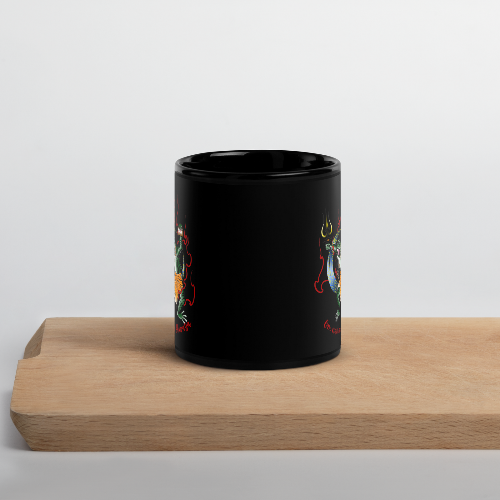 Shiva Frog Black Glossy Mug
