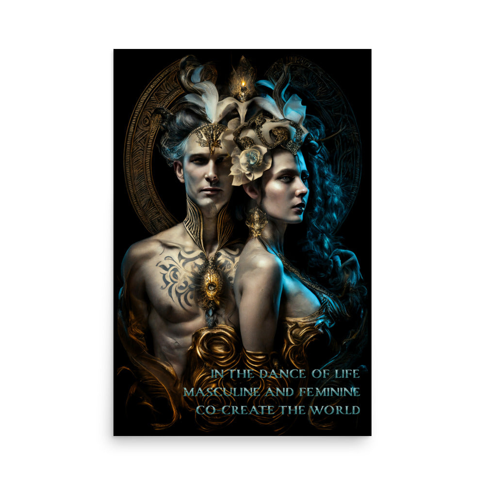 Hermetics &quot;Masculine and feminine aspect...&quot; Poster (24 x 36 inches)