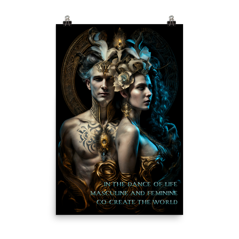Hermetics &quot;Masculine and feminine aspect...&quot; Poster (24 x 36 inches)