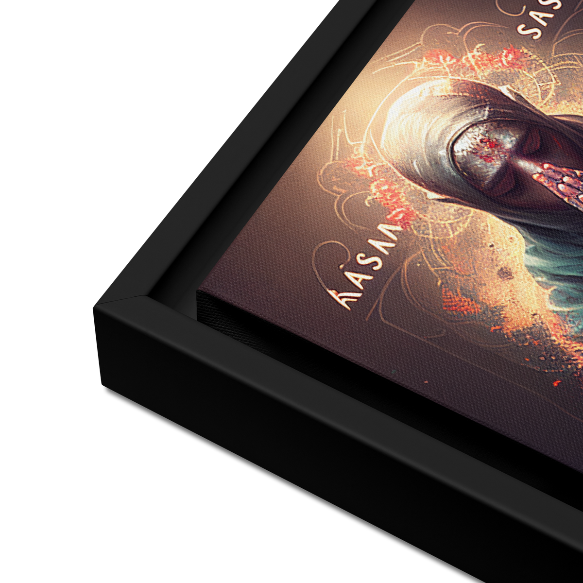 Namaste Framed canvas (12 x 12 inches) by IndiOdyssey