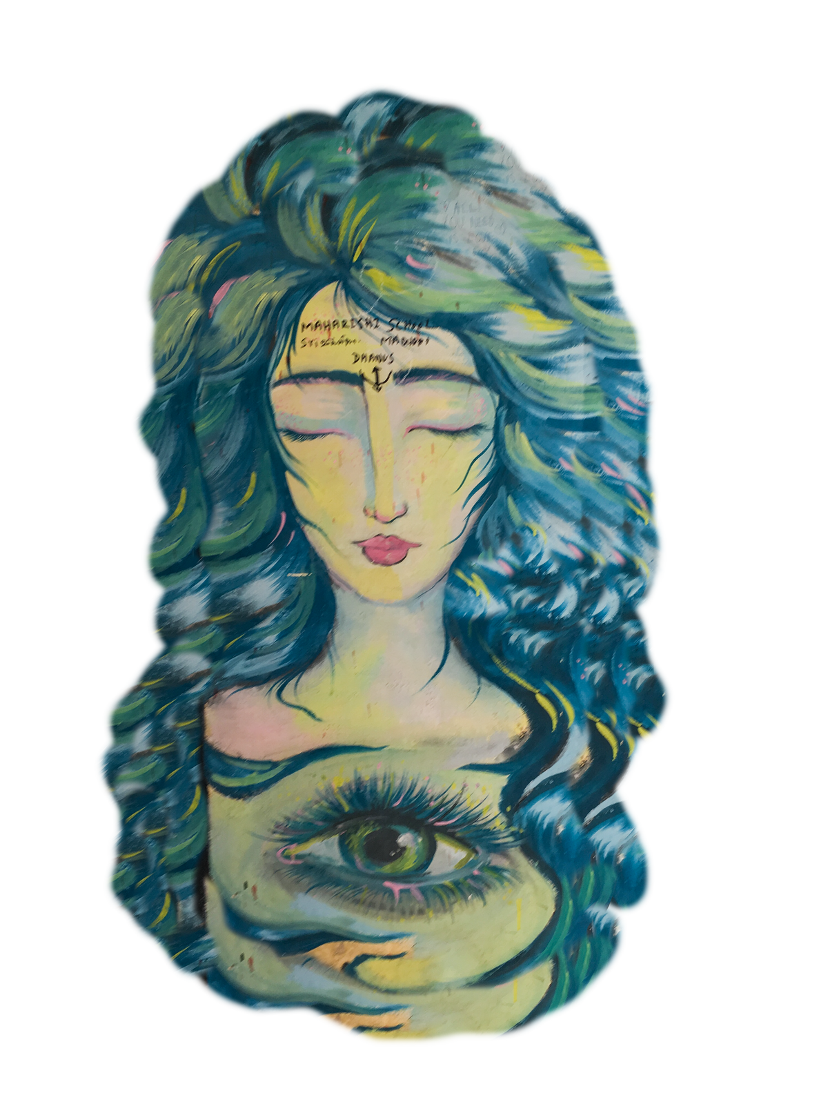 Short-Sleeve Unisex T-Shirt Beatles Ashram Cathedral Graffiti Meditating Goddess