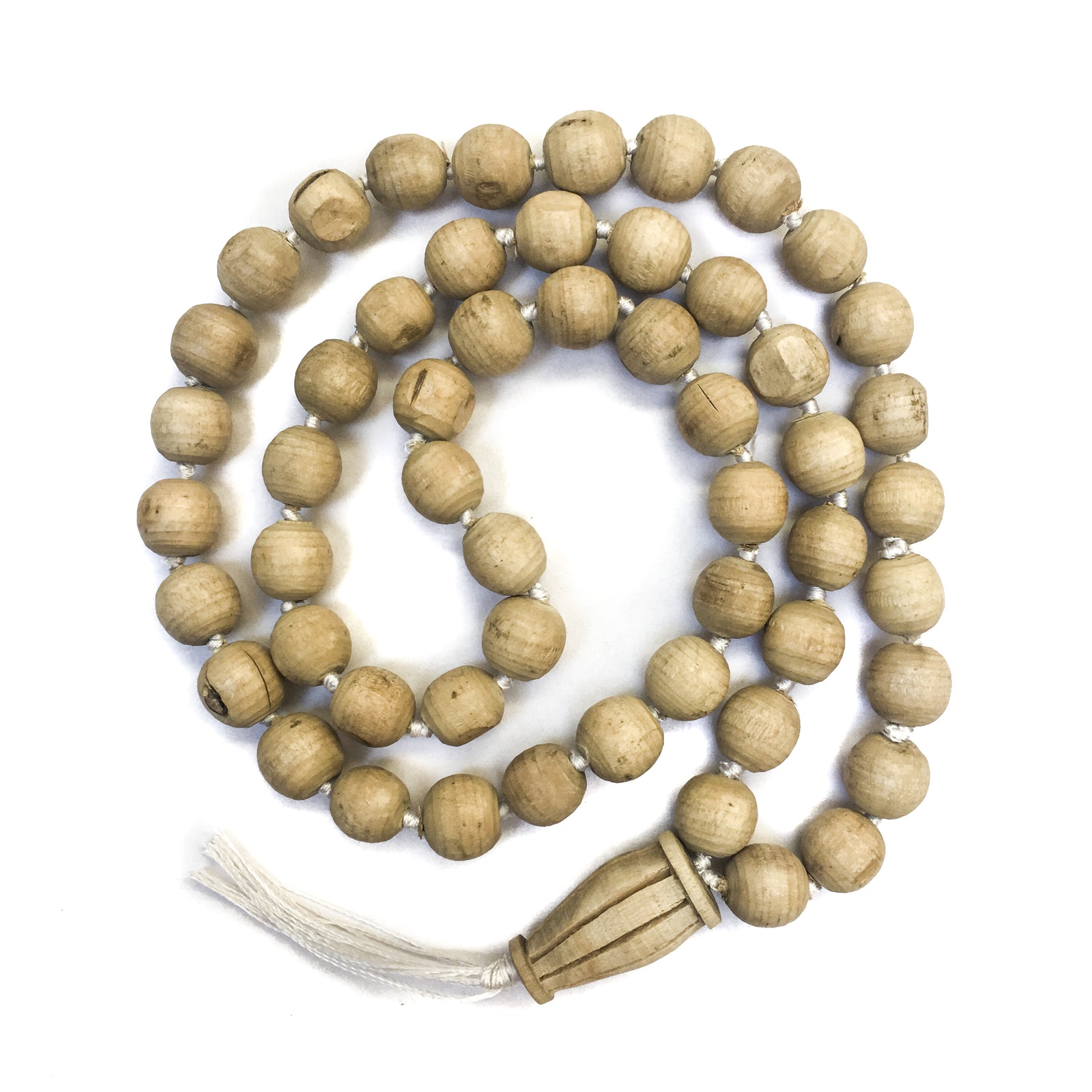 Tulsi Mridanga Hand-knotted Half Mala by IndiOdyssey