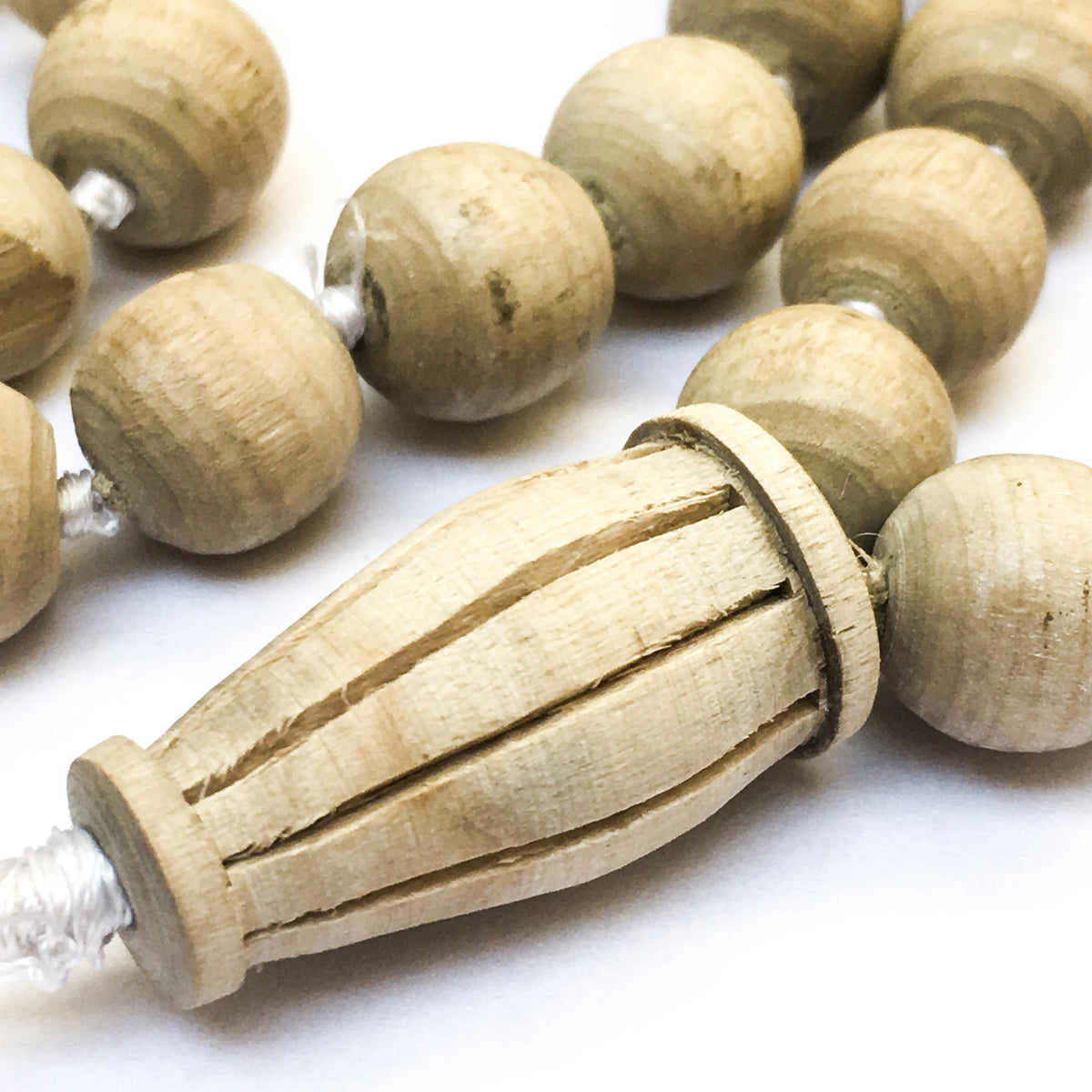 Tulsi Mridanga Hand-knotted Half Mala by IndiOdyssey