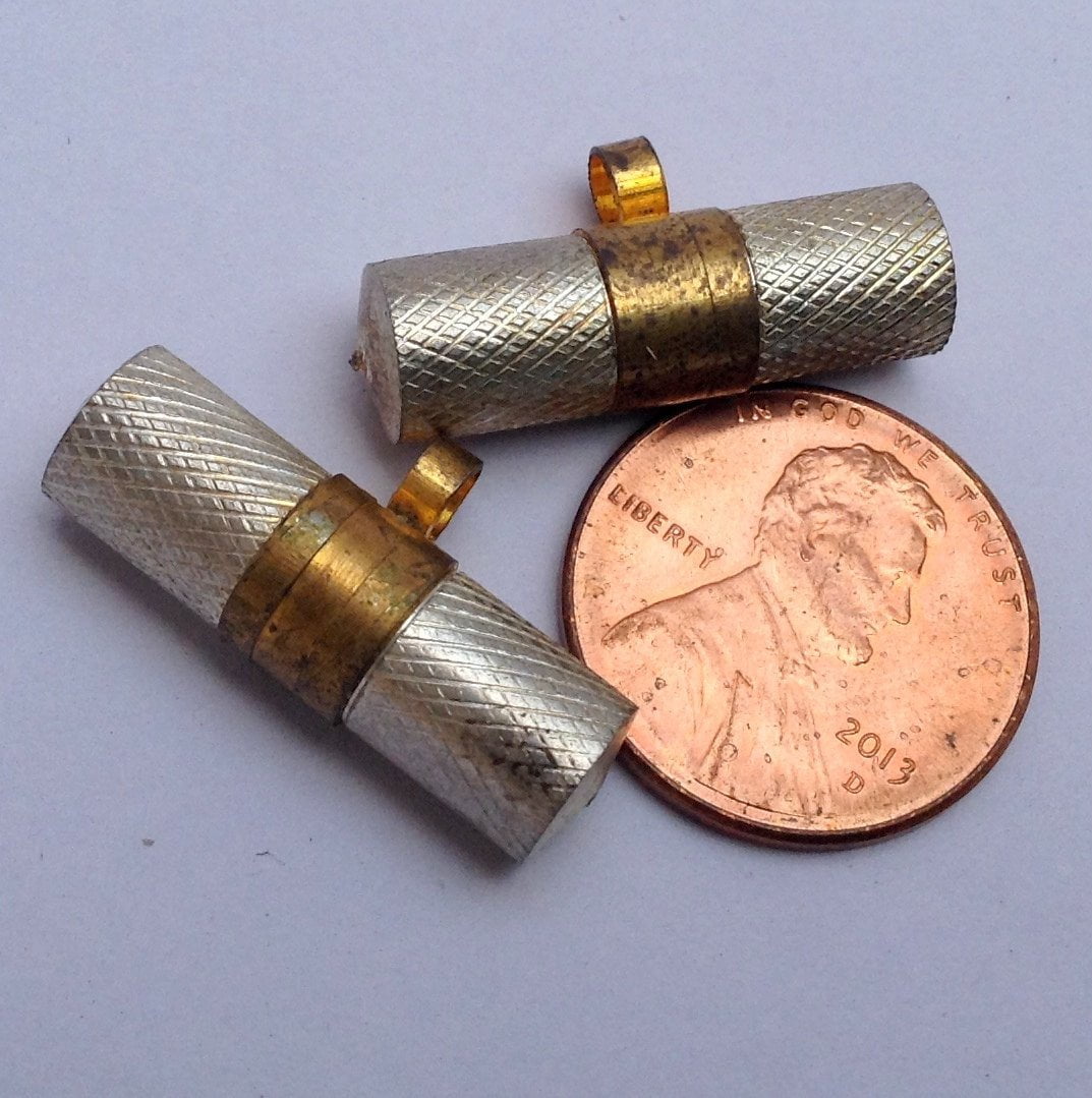 White Metal and Brass Kavach, 10 pieces