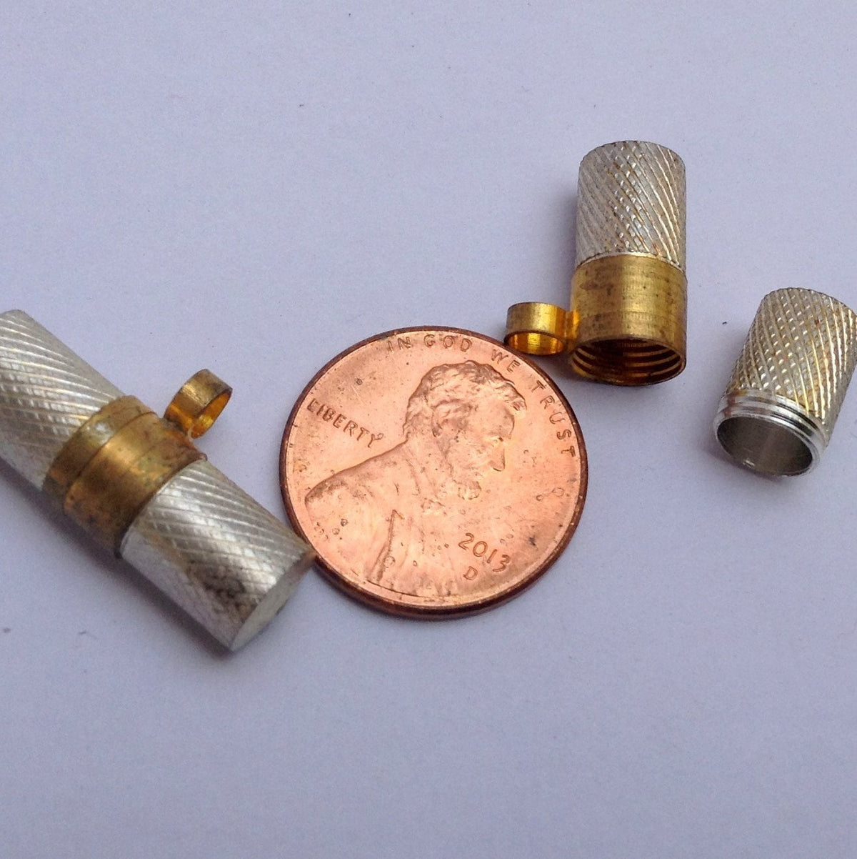 White Metal and Brass Kavach, 10 pieces