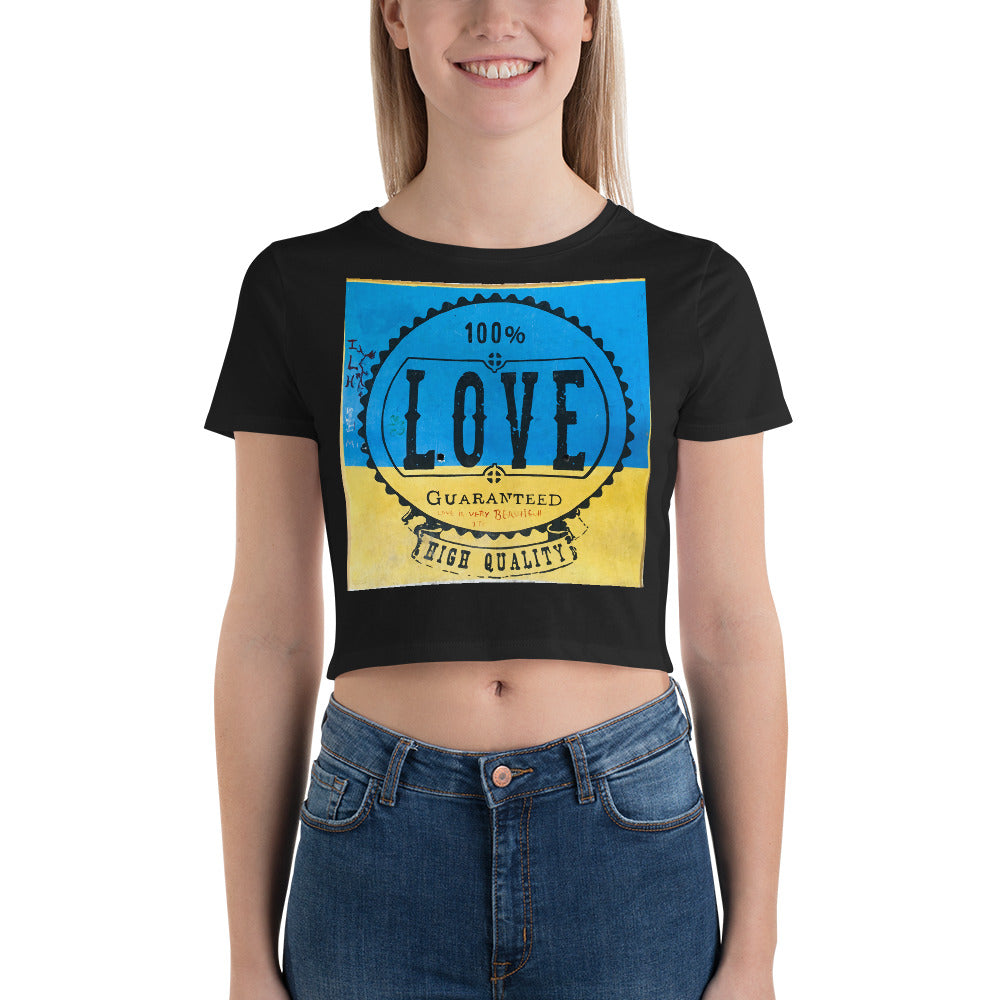 Love from Beatles Ashram Cathedral Graffiti Women’s Crop Tee