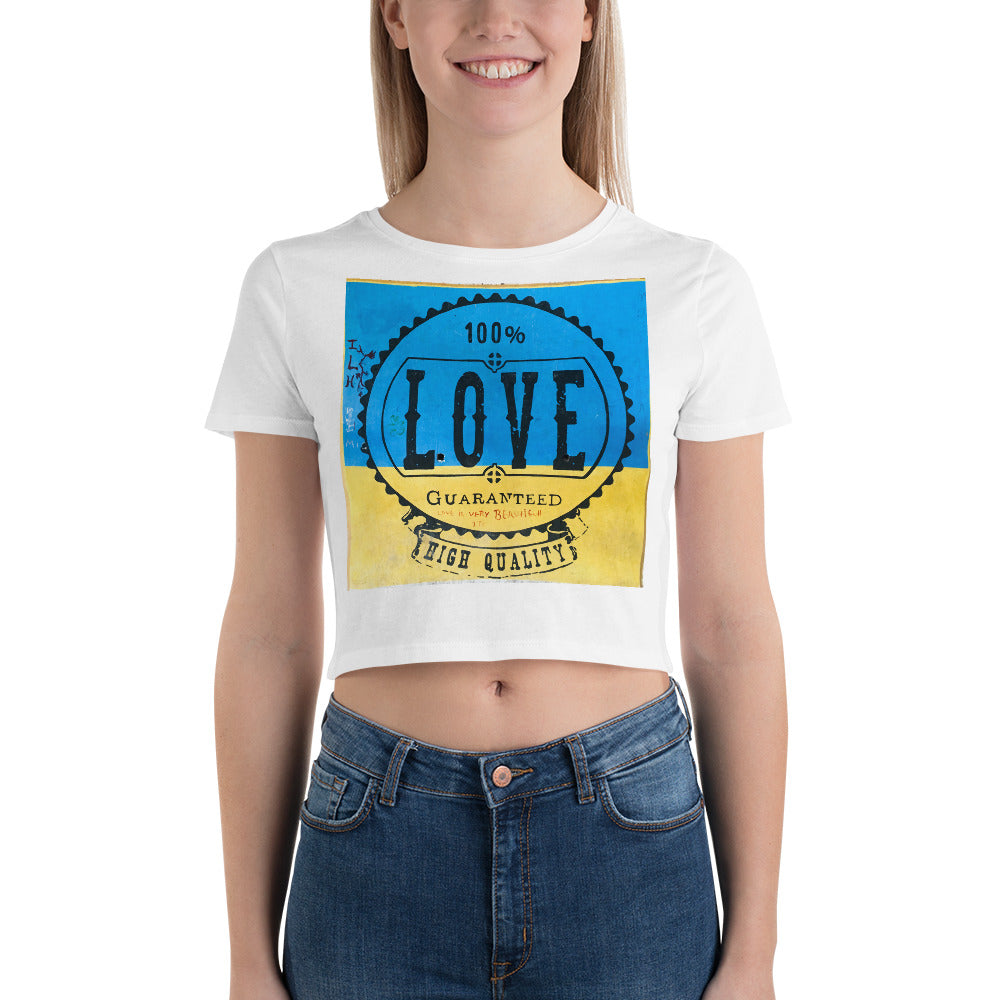 Love from Beatles Ashram Cathedral Graffiti Women’s Crop Tee
