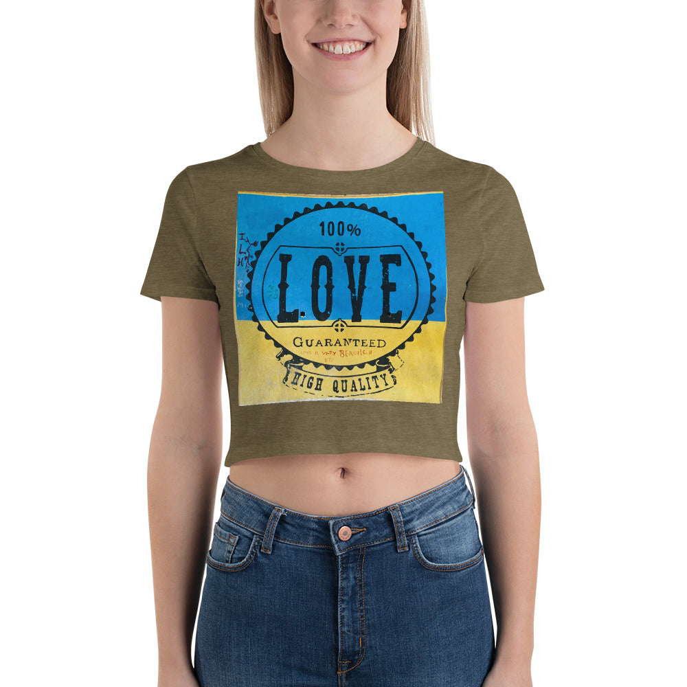 Love from Beatles Ashram Cathedral Graffiti Women’s Crop Tee