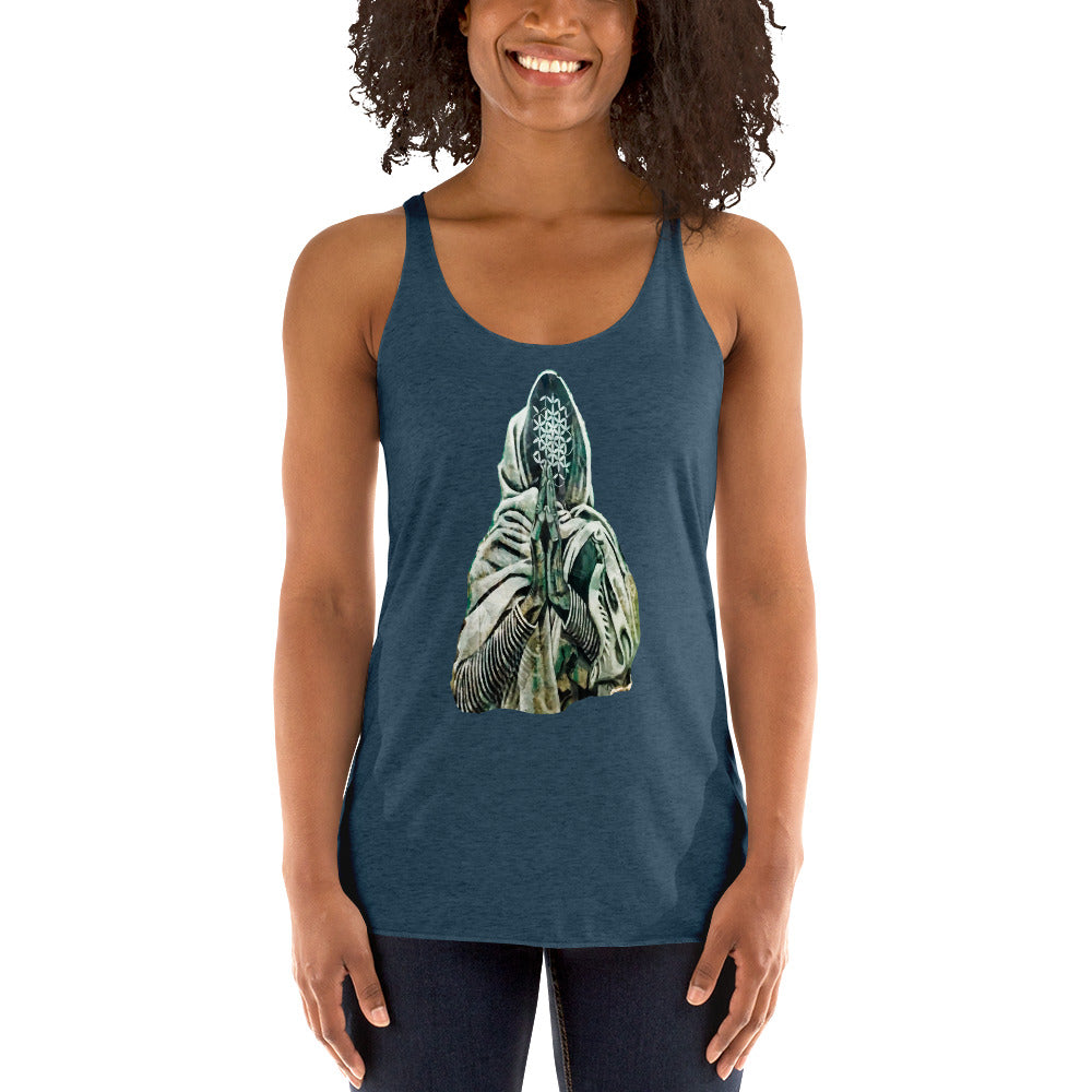 Women&#39;s Racerback Tank Namaste Yogi Beatles Ashram Rishikesh India