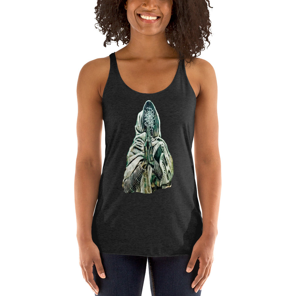 Women&#39;s Racerback Tank Namaste Yogi Beatles Ashram Rishikesh India