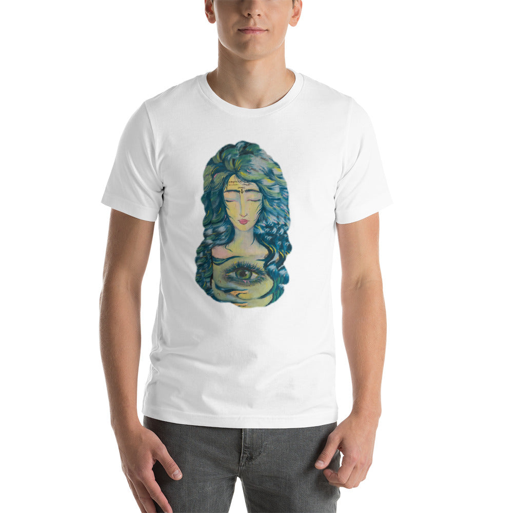 Short-Sleeve Unisex T-Shirt Beatles Ashram Cathedral Graffiti Meditating Goddess