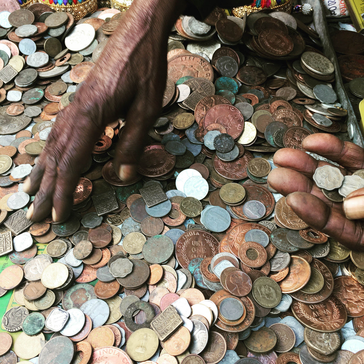 Old Indian Coin Charms