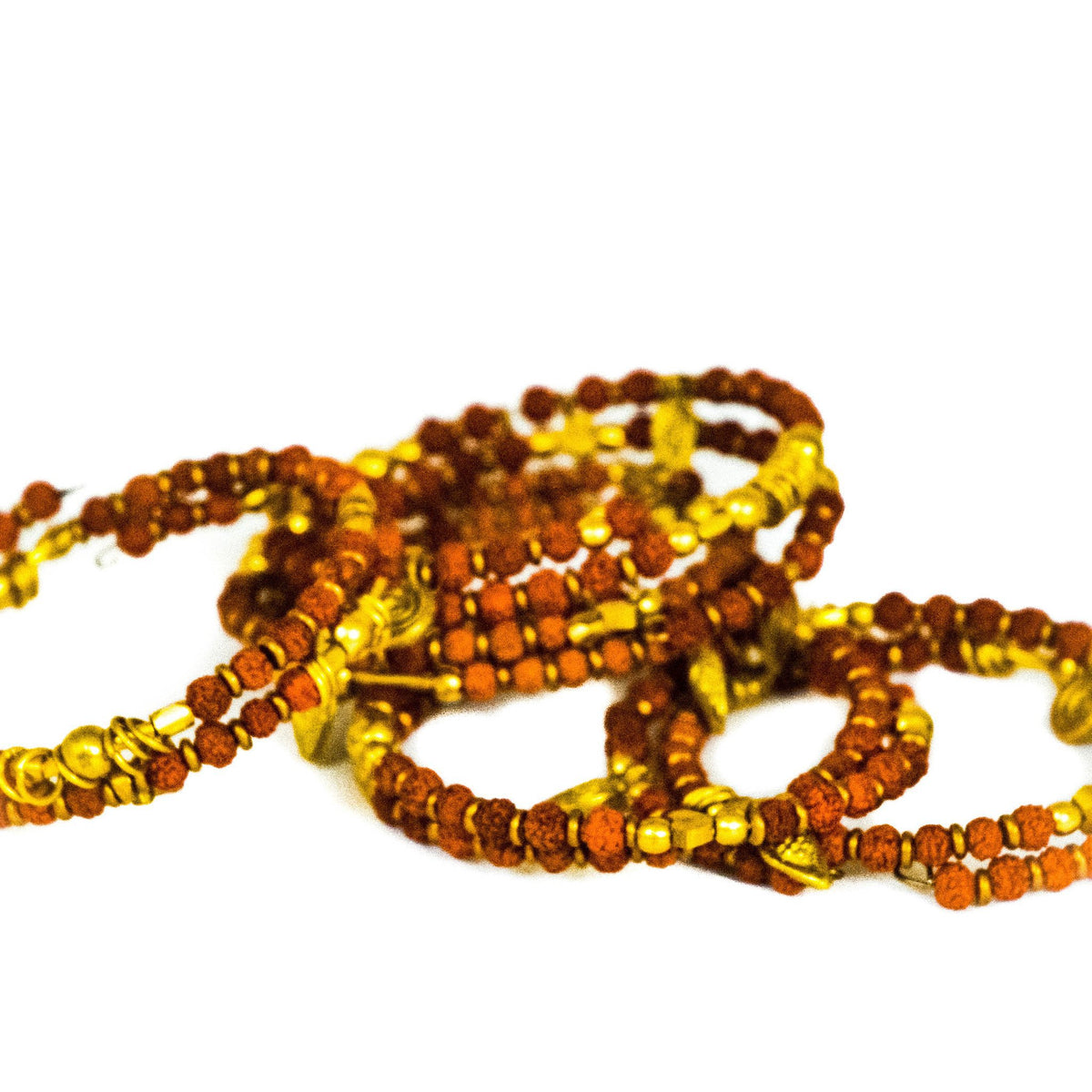 Rudraksha and Brass Bracelet