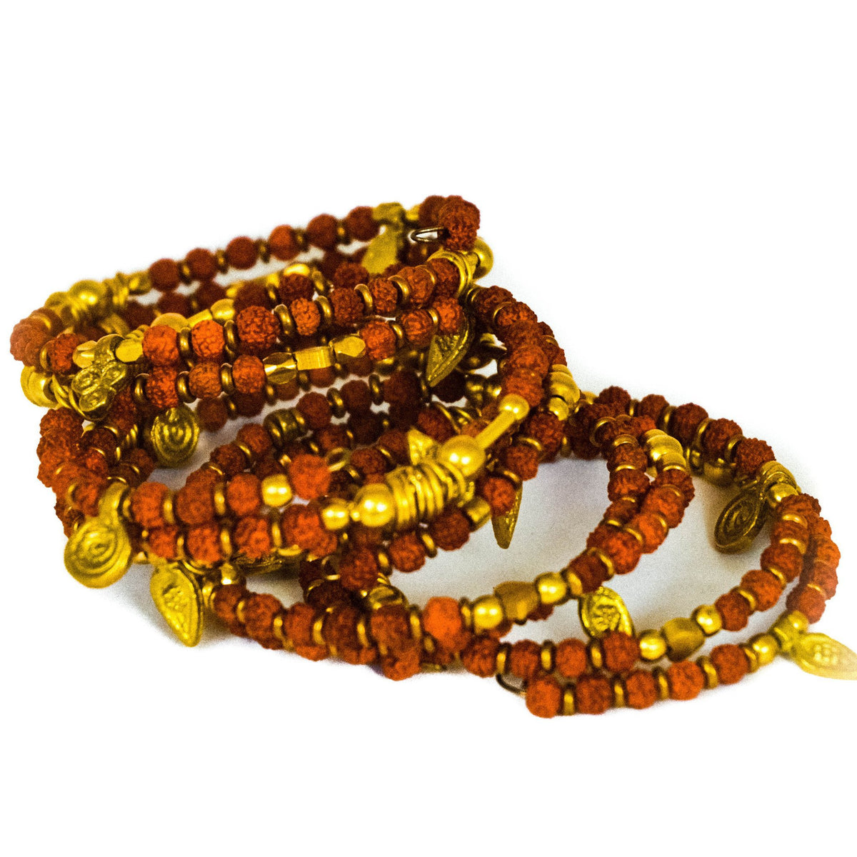 Rudraksha and Brass Bracelet