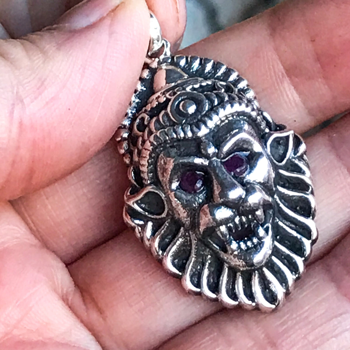 Narasimha Sterling Silver Pendant