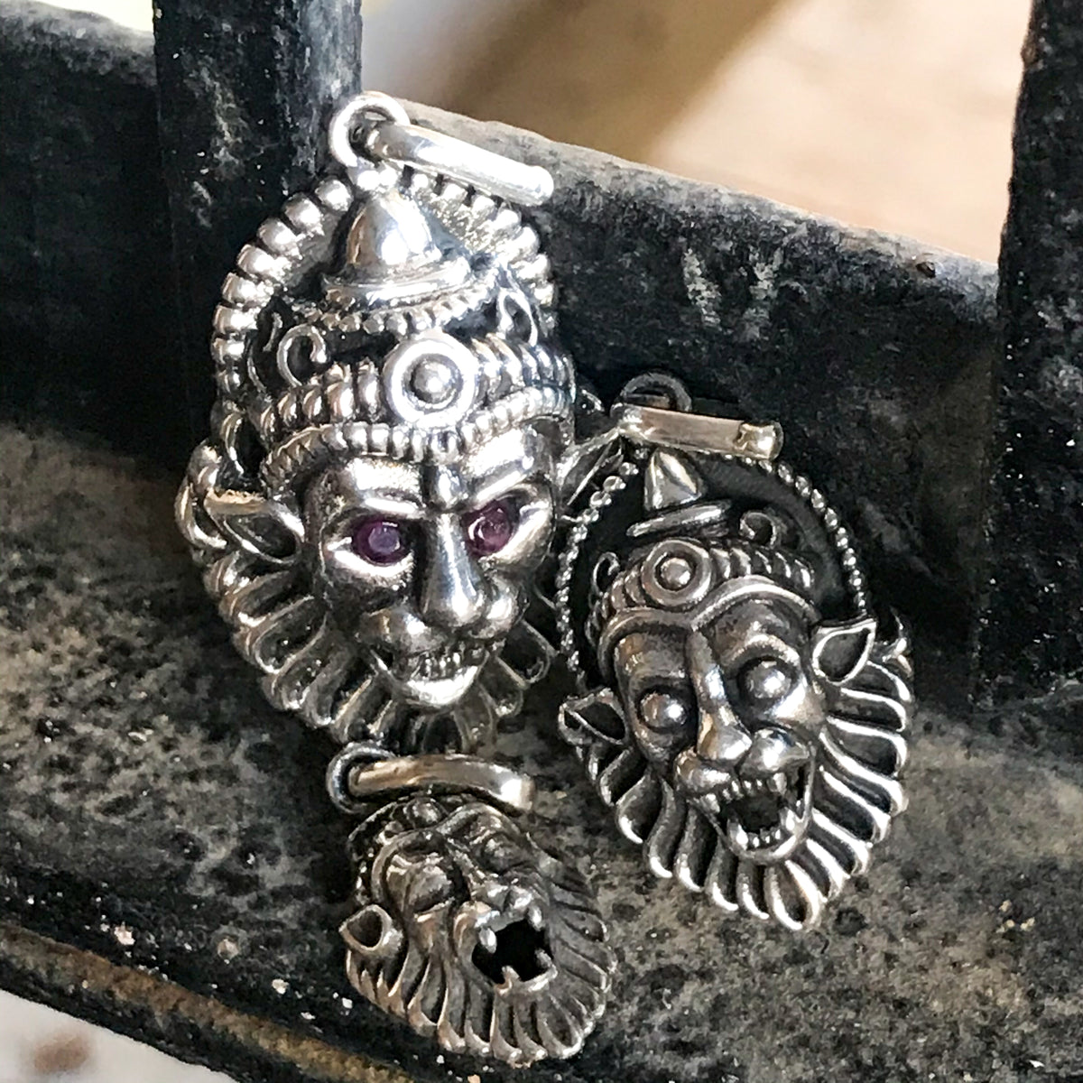 Narasimha Sterling Silver Pendant