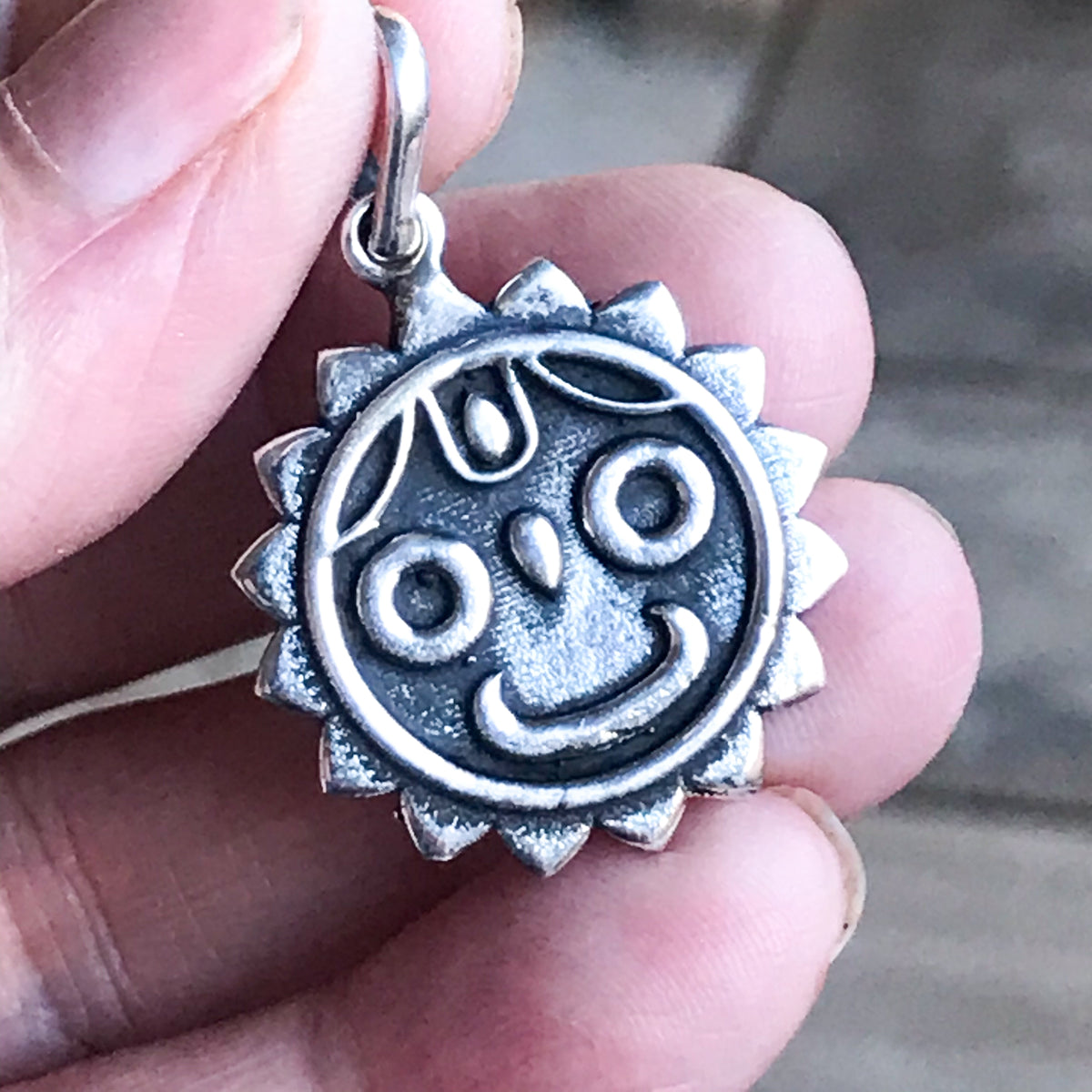 Jagannath Sterling Silver Pendant