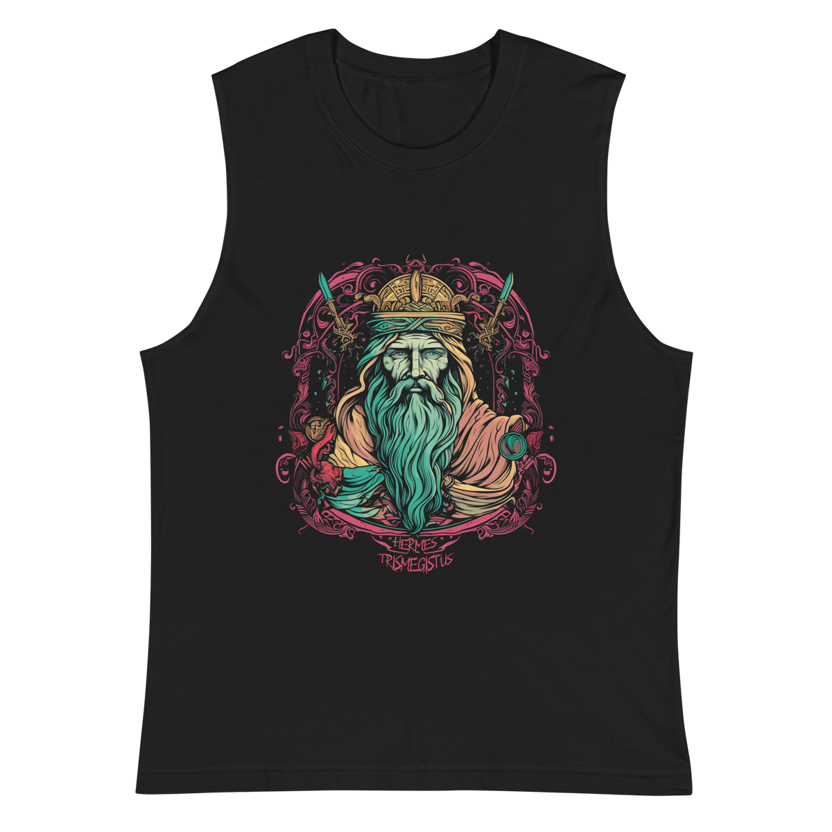 Hermes Trismegistus Muscle Shirt in Black by Indiodyssey