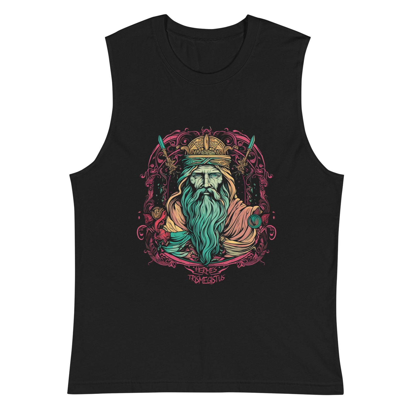 Hermes Trismegistus Muscle Shirt in Navy by Indiodyssey